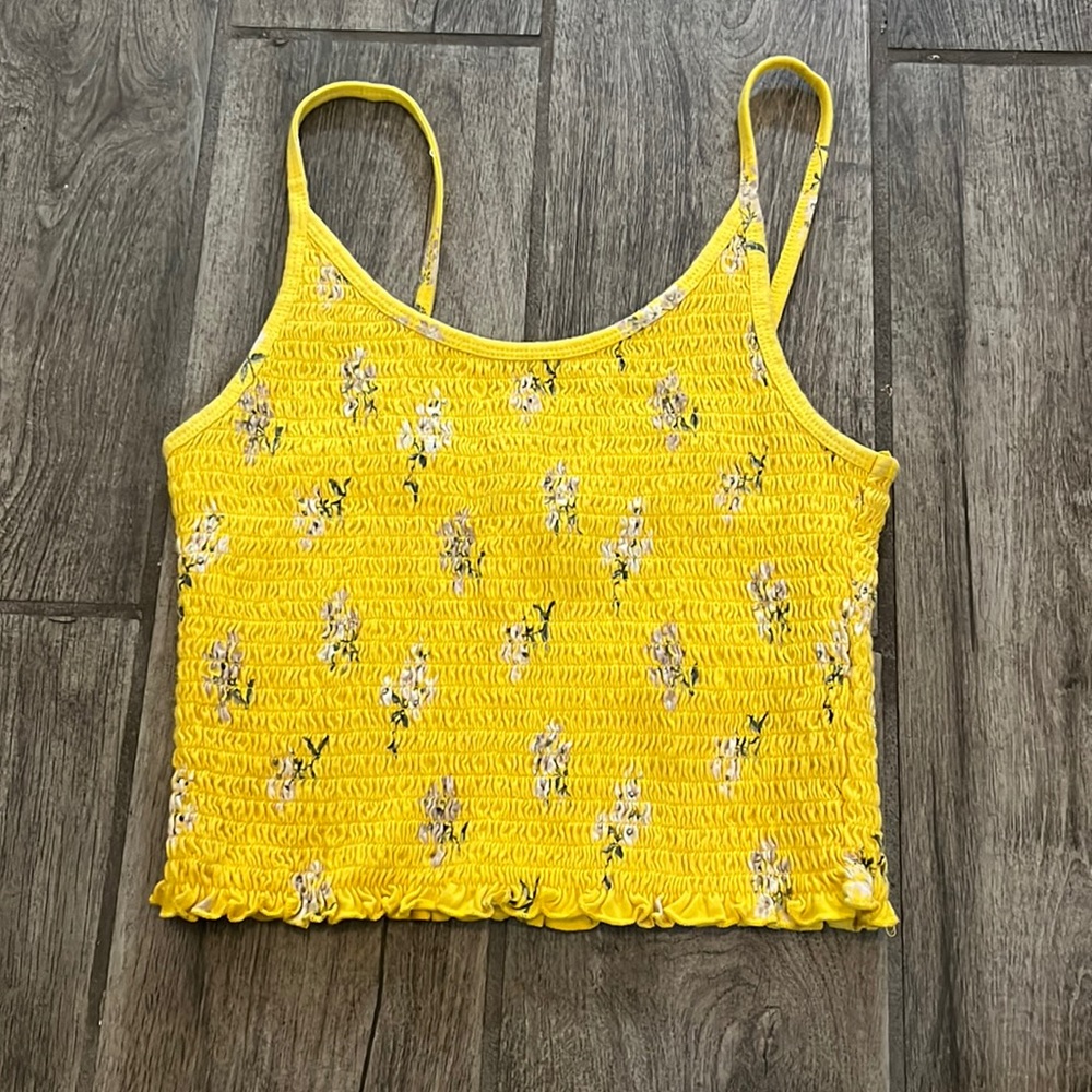 Hollister Floral Smocked Crop Top